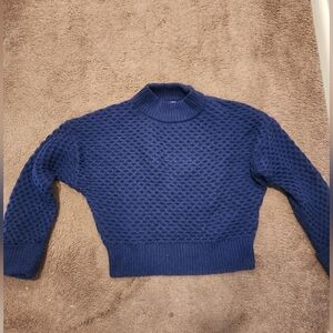 J.Crew Honeycomb mockneck sweater in wool blend, Sz S